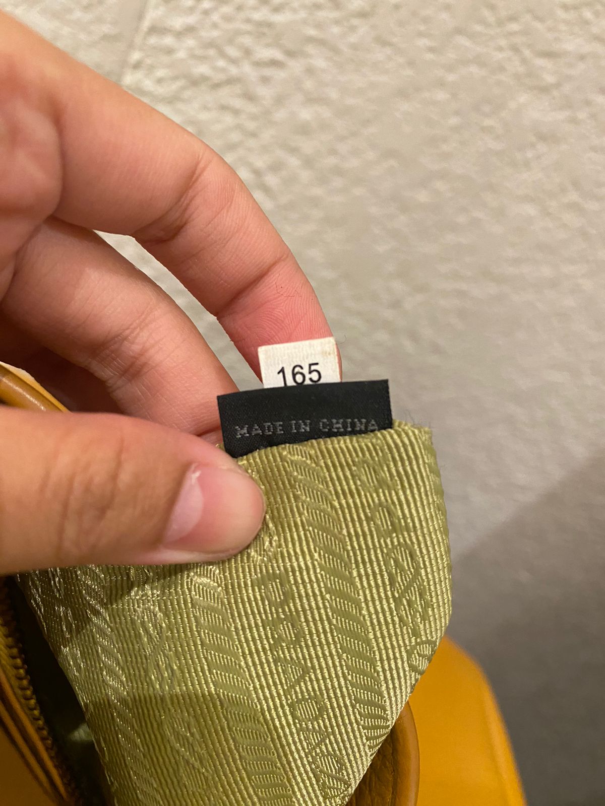 Prada Bucket Bag Leather Mustard Size 26x18x28