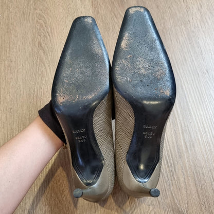 Bally Kitten Heels Etoupe Size 36,5/24