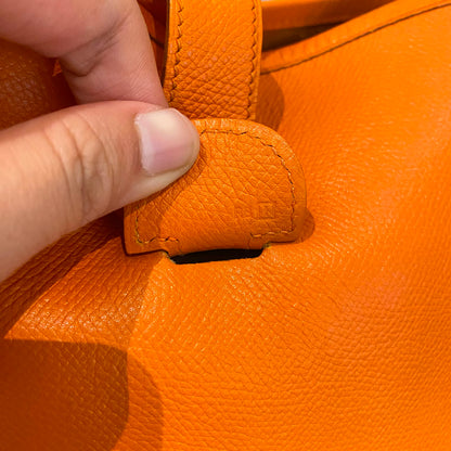 Hermes Evelyne PM Epsom Leather Orange #I Kotak Size 29x8x30