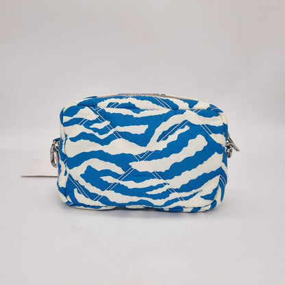 Bimba Y Lola Small Tiger Printed Crossbody Bag Blue Size 18x5x12