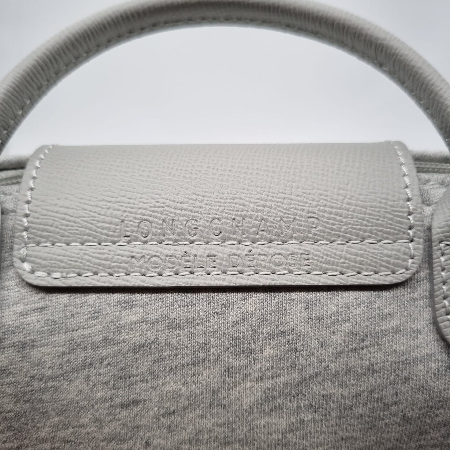 Longchamp Le Pliage XS Jersey University Collection Light Grey Size 16x6x10