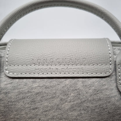 Longchamp Le Pliage XS Jersey University Collection Light Grey Size 16x6x10