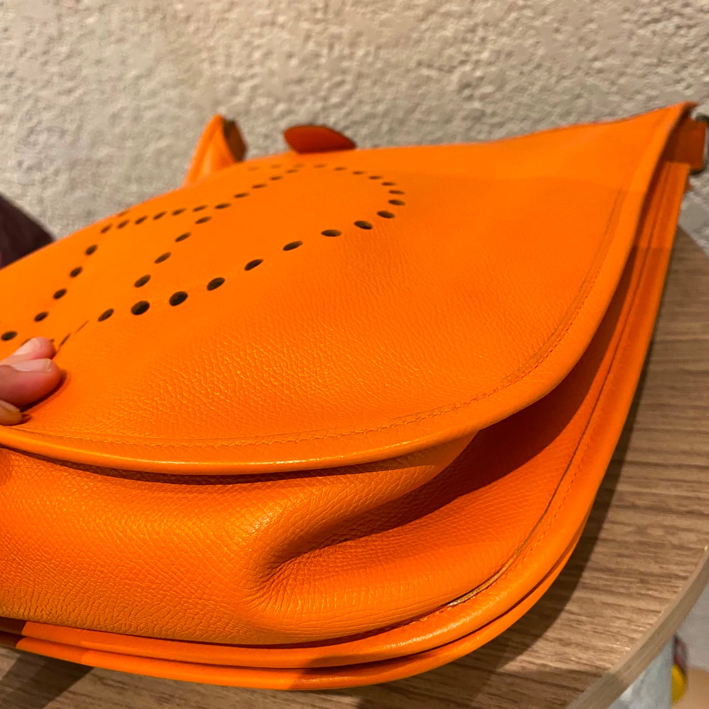 Hermes Evelyne PM Epsom Leather Orange #I Kotak Size 29x8x30