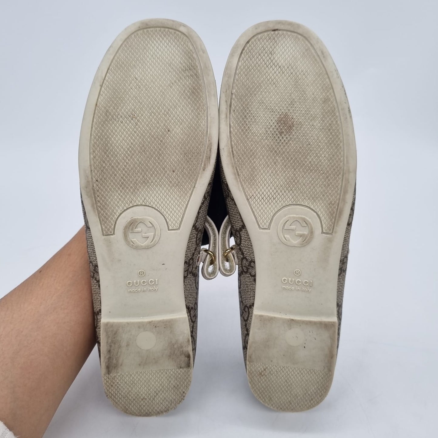 Gucci Kids Girls GG Canvas Ballerina Size 35/23,5