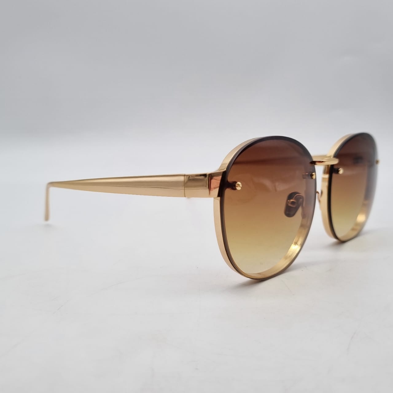 Linda Farrow Sunglasses Brwon Ombre Gold Freme