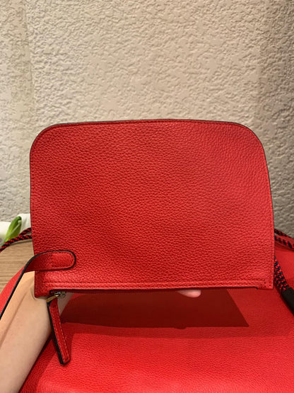 Gucci Backpack Leather Red Multicolor Size 30x35