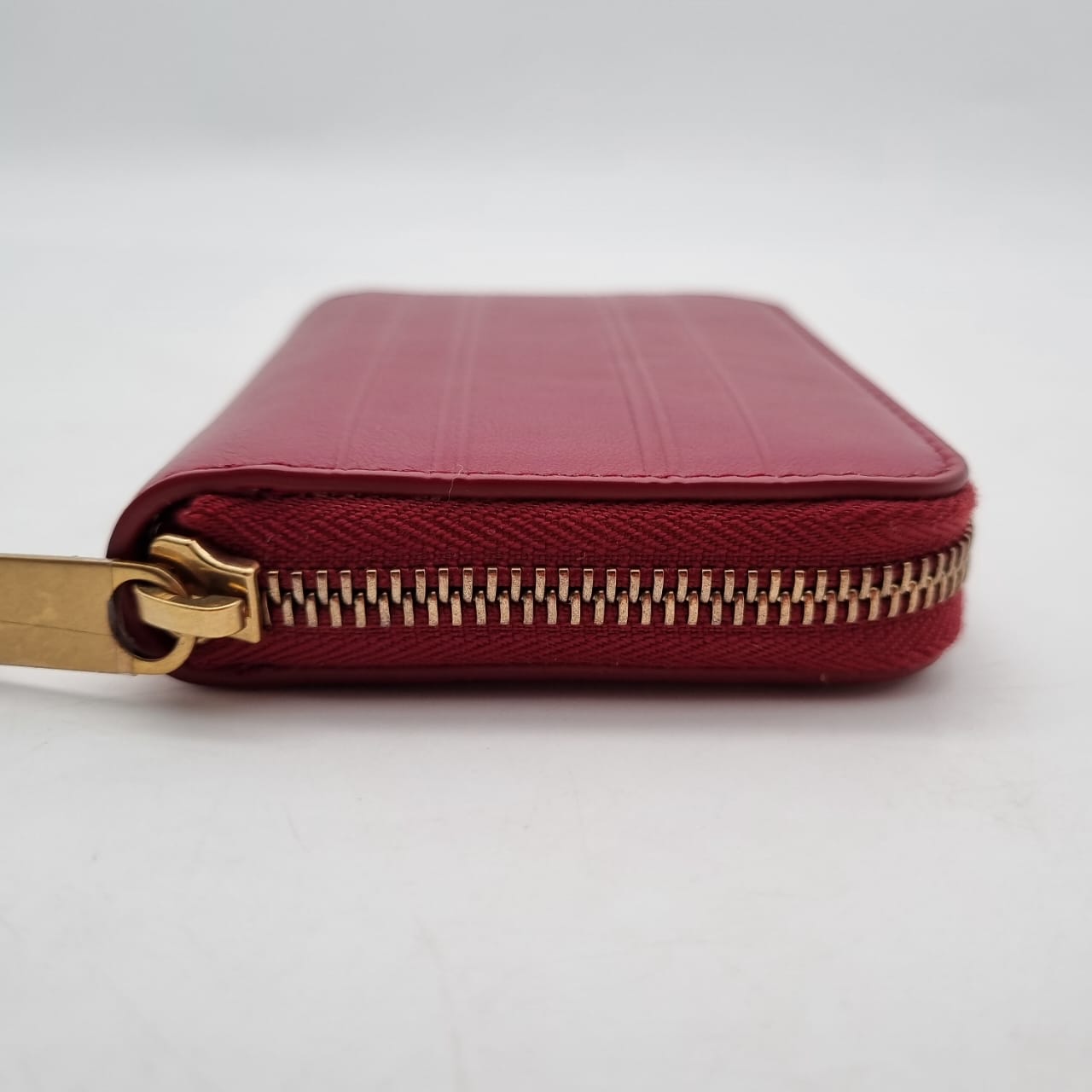 Dior Stripe Medium Zipper Wallet Red 2020 Size 11x9