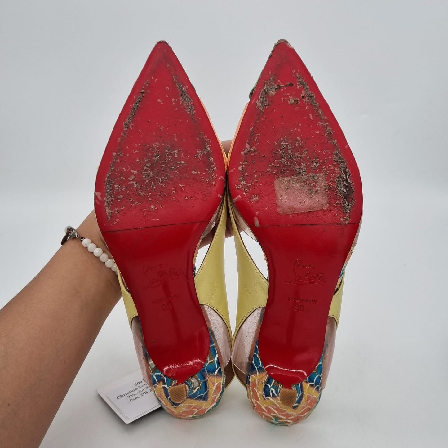 Christian Louboutin Air Chance Heels Tricolor Size 38/ 25 Dari Ujung