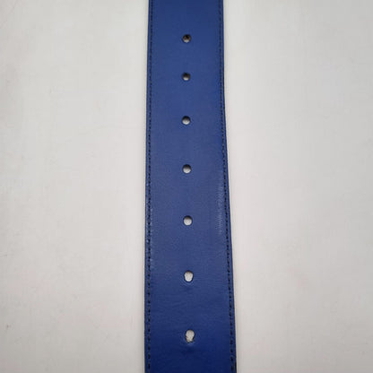 Louis Vuitton Belt Navy SHW 2015 Size 100