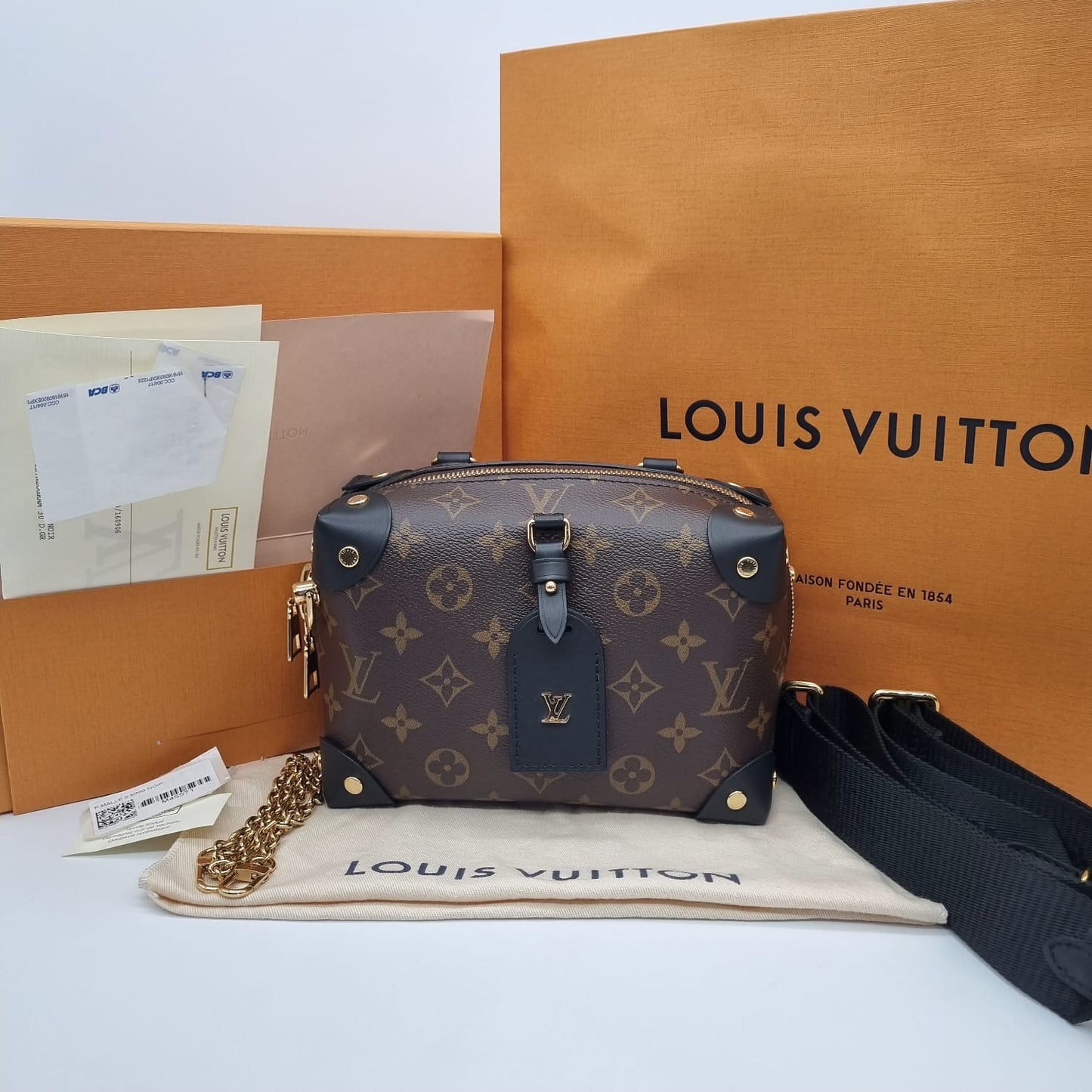 Louis Vuitton Petite Malle Souple Monogram 2021 Size 20x9x15