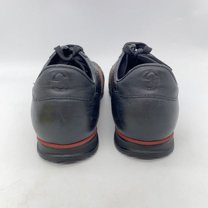 Gucci Lace Up Sneakers Web Black Size 7G/27