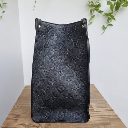 Louis Vuitton On The Go MM Monogram Empre Black CHIP Size 34x15x27