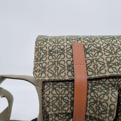 Loewe Messenger Bag Logo Canvas Etoupe 2021 Size 26x8x23