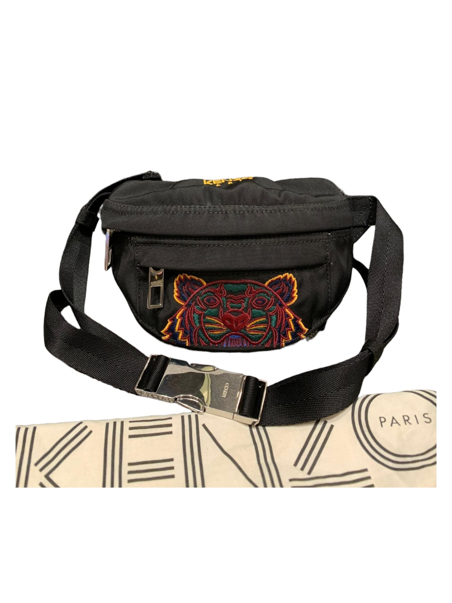Kenzo Canvas Tiger Bumbag Black Size 29x18x11