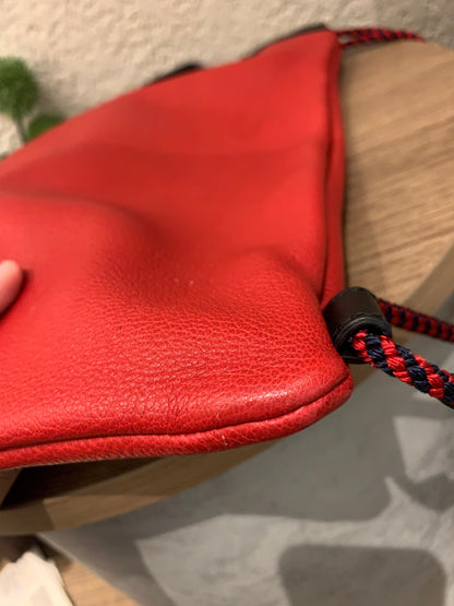 Gucci Backpack Leather Red Multicolor Size 30x35