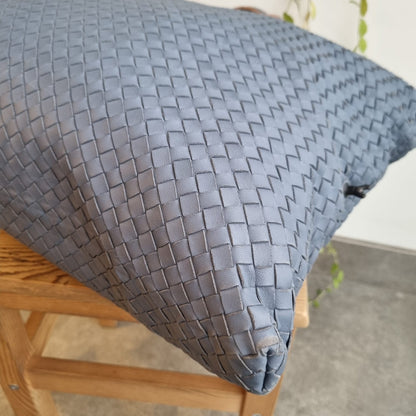 Bottega Veneta Intercciato Convrtible Satchel Grey Size 52x42