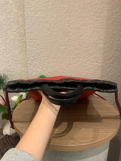 Gucci Backpack Leather Red Multicolor Size 30x35