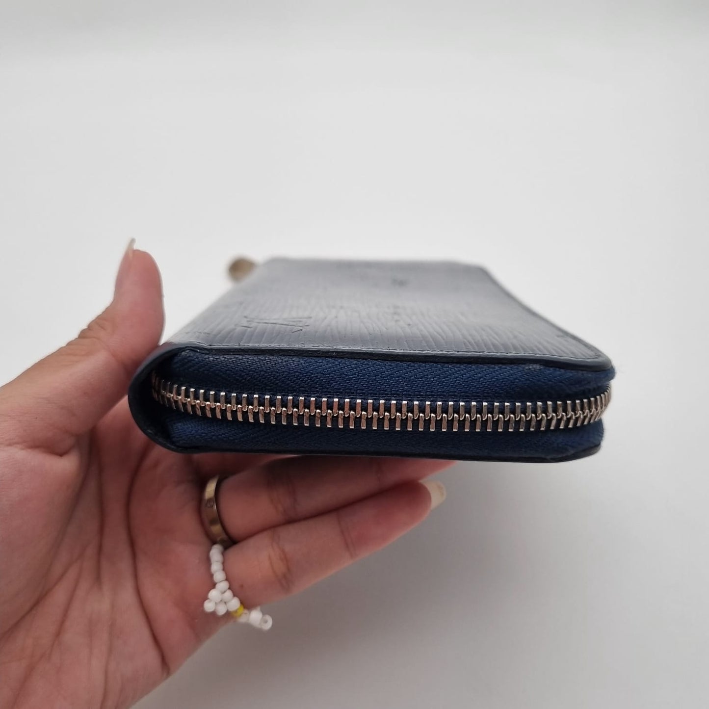 Louis Vuitton Epi Long Wallet Navy 2014 Size 20x11