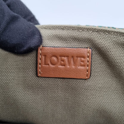 Loewe Messenger Bag Logo Canvas Etoupe 2021 Size 26x8x23