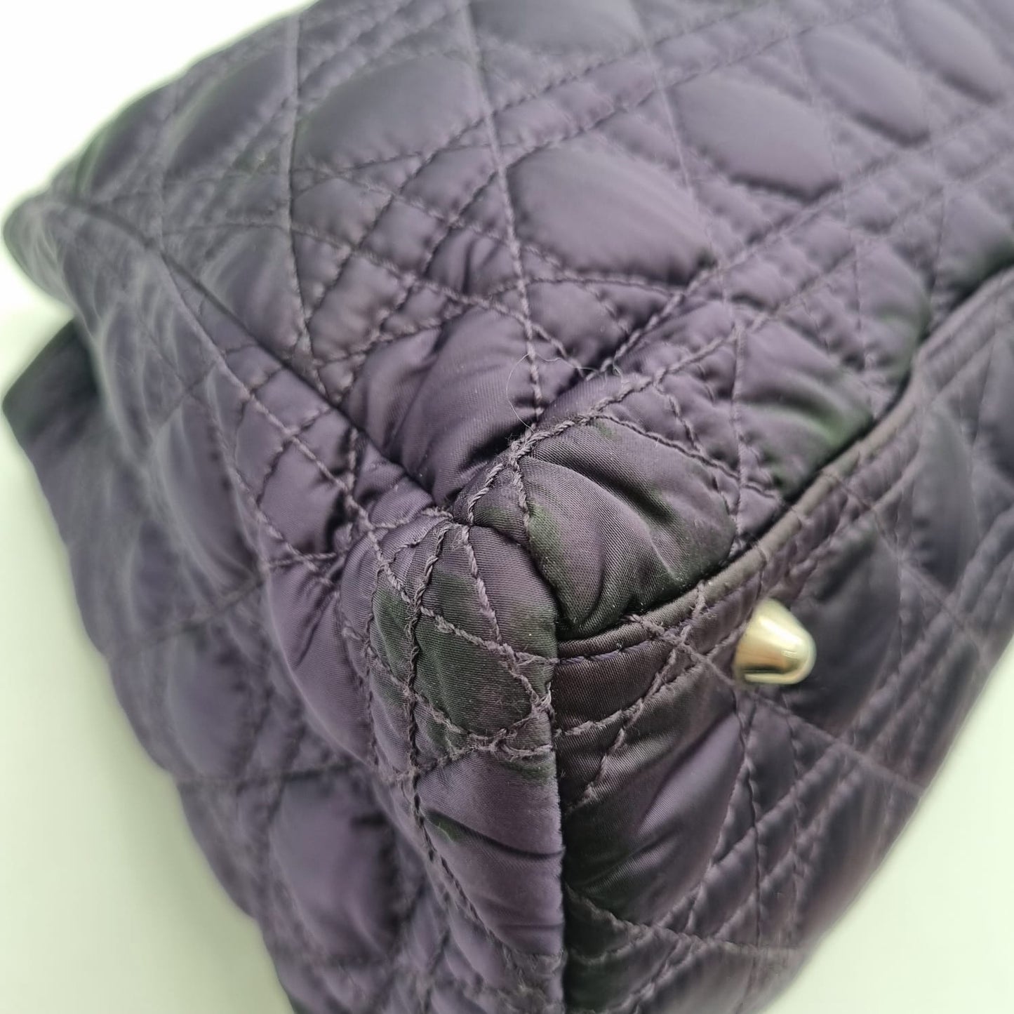 Dior Cannage Quilted Charming Lock Flap Shoulder Purple 2010 Size 45x14x25