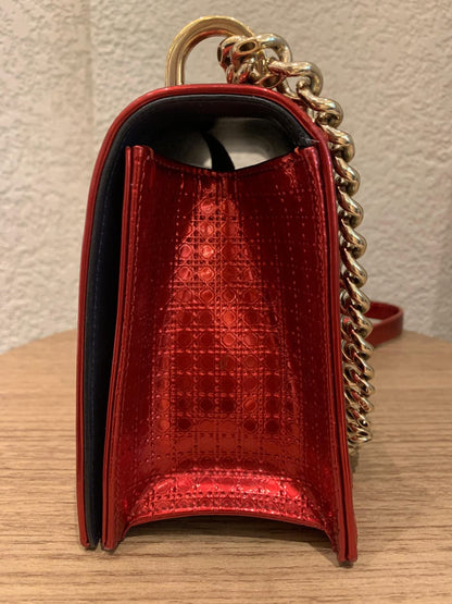 Dior Diorama Medium Metallic Red 2018 Size 25x10x16