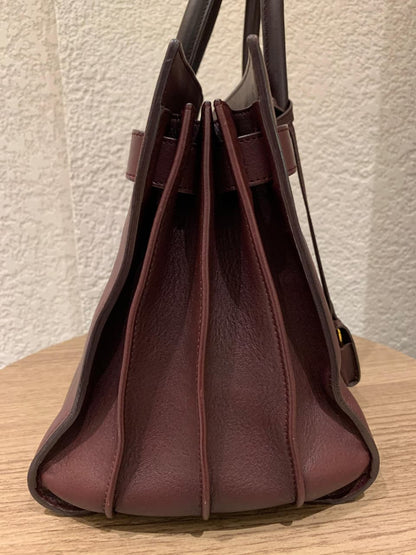 Yves Saint Laurent Sac De Jour Small Calfskin Burgundy GHW Size 32x16x23