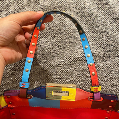 Valentino Garavani Rockstud Small Tote Rainbow Bag Size 19x9x17