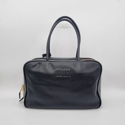 Miu Miu Softy Bauletto Nero Bag Black Size 33x11x23 NEW