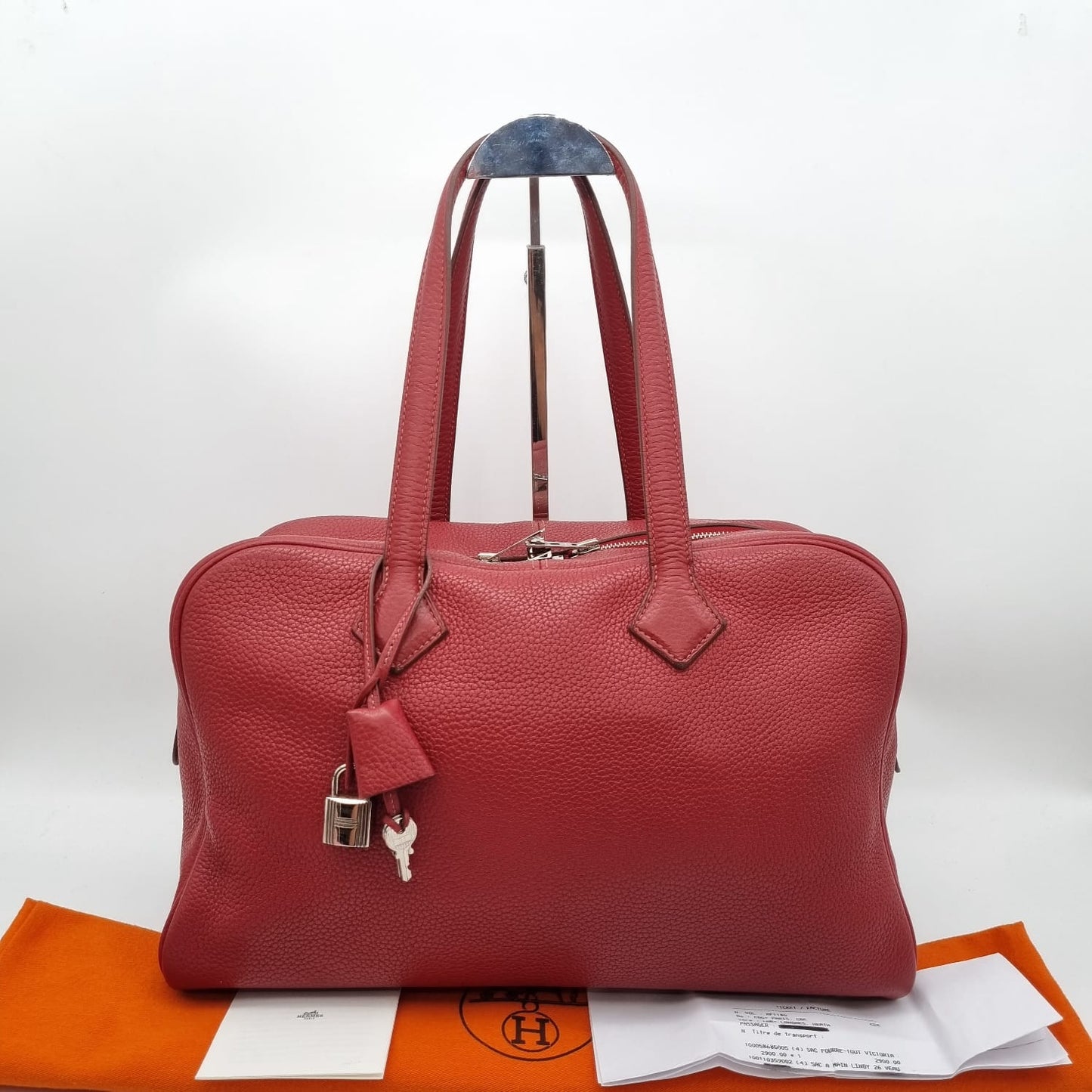 Hermes Victoria Rouge Garrance #O 2011 Size 35x17x23