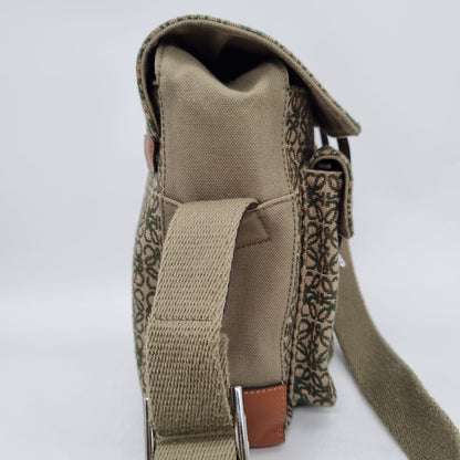 Loewe Messenger Bag Logo Canvas Etoupe 2021 Size 26x8x23