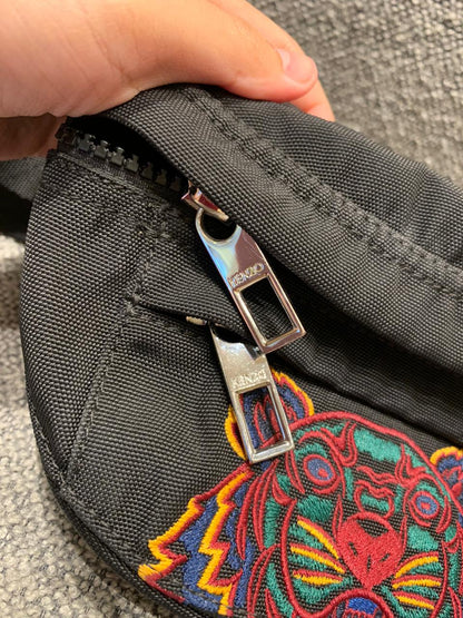 Kenzo Canvas Tiger Bumbag Black Size 29x18x11