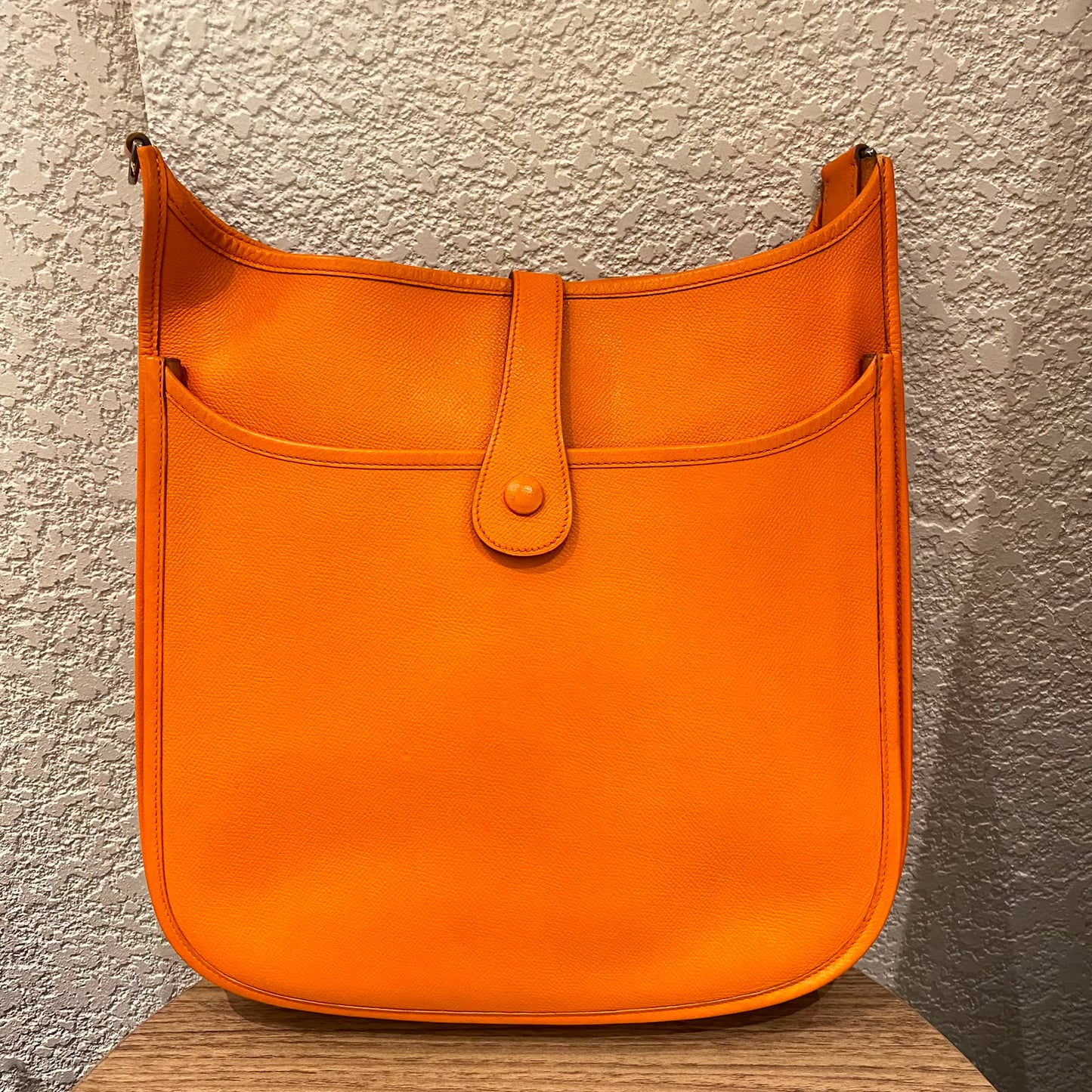 Hermes Evelyne PM Epsom Leather Orange #I Kotak Size 29x8x30