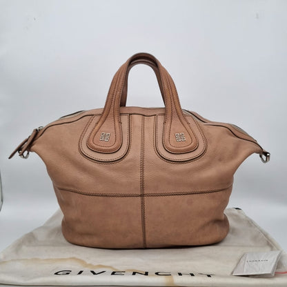 Givenchy Nightingale Leather Brown Size 35x16x34