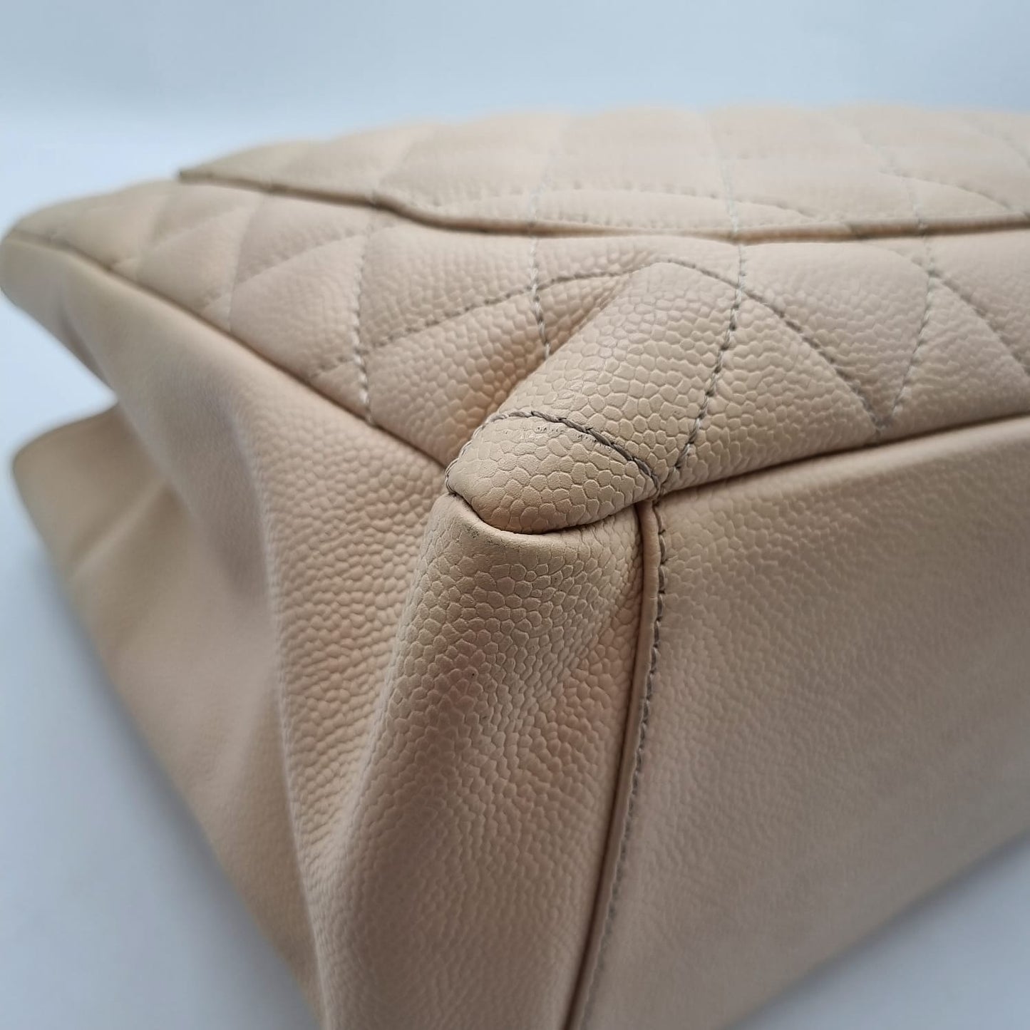 Chanel GST Beige Caviar GHW #12 Size 32x13x24