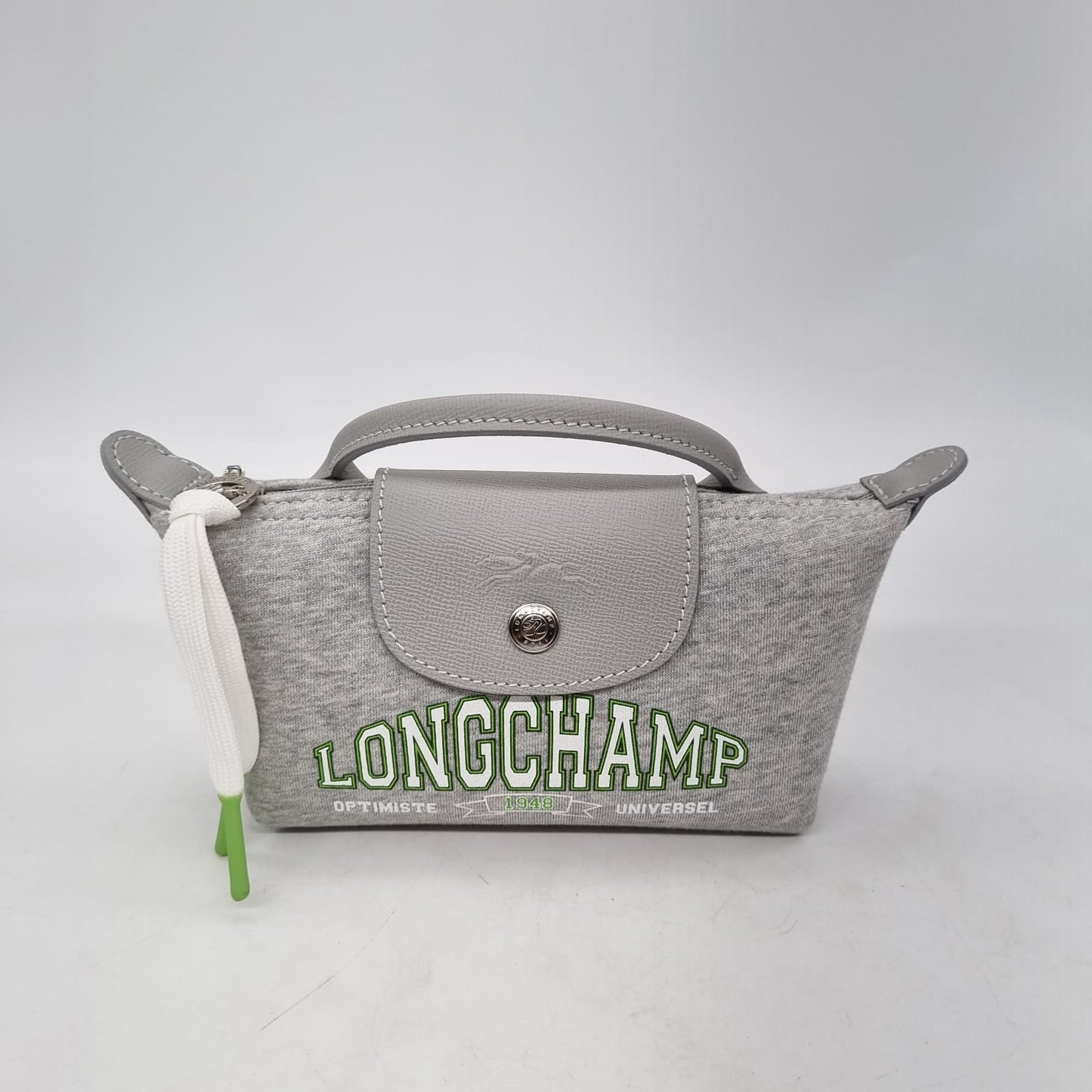 Longchamp Le Pliage XS Jersey University Collection Light Grey Size 16x6x10