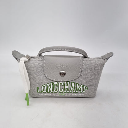 Longchamp Le Pliage XS Jersey University Collection Light Grey Size 16x6x10