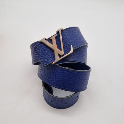 Louis Vuitton Belt Navy SHW 2015 Size 100