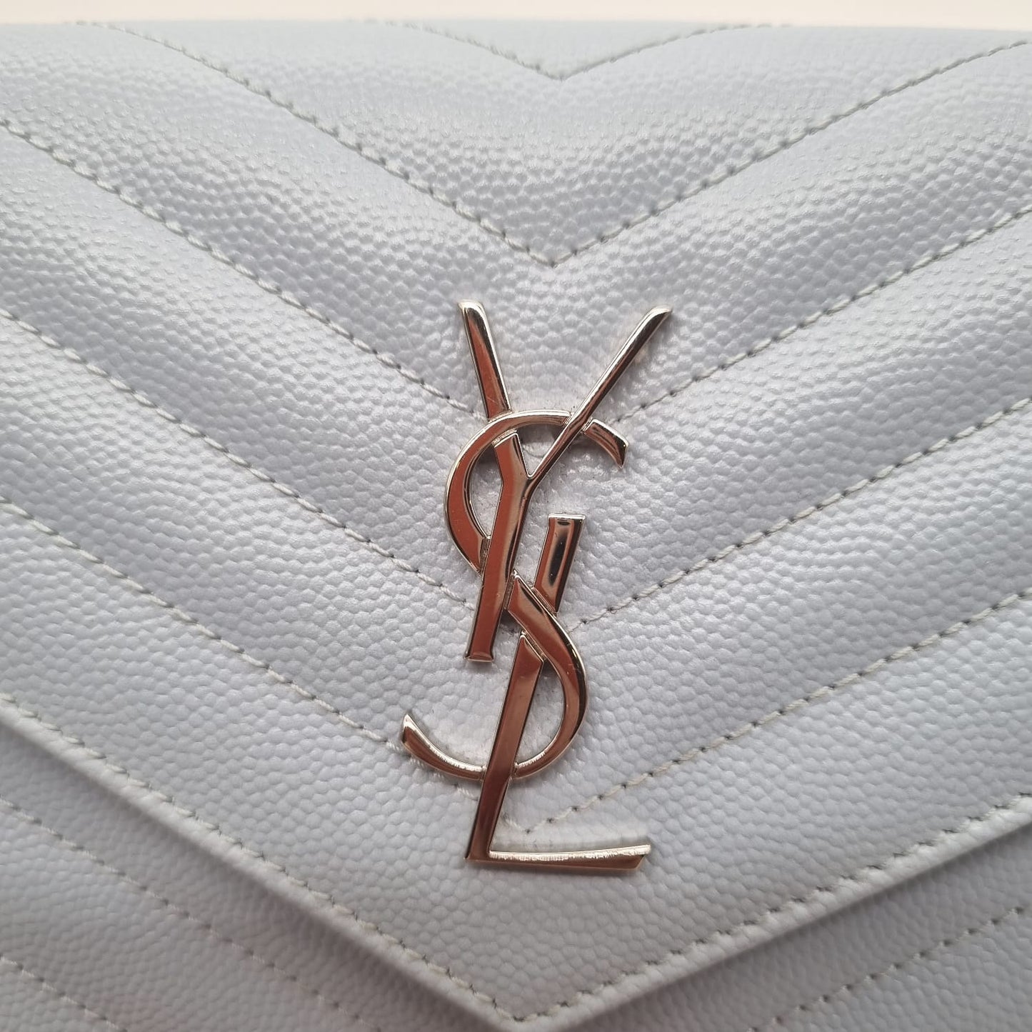 Yves Saint Laurent Envelope WOC Light Blue SHW 2016 Size 19x4x13