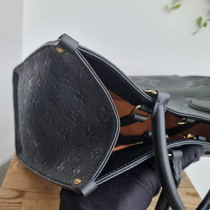 Louis Vuitton On The Go MM Monogram Empre Black CHIP Size 34x15x27