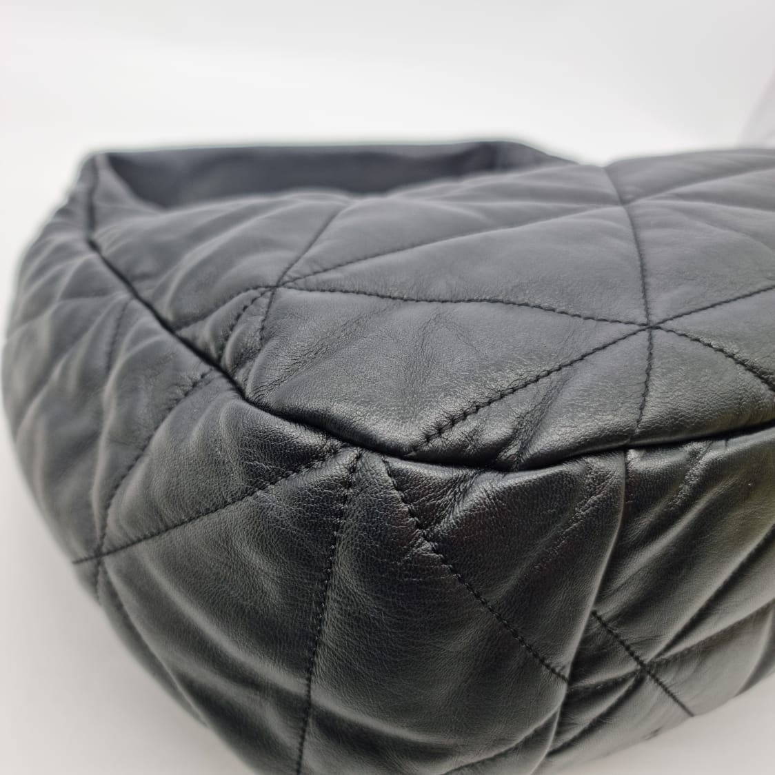 Prada Hobo Bag Leather Black GHW Size 40x13x30