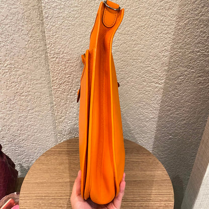 Hermes Evelyne PM Epsom Leather Orange #I Kotak Size 29x8x30