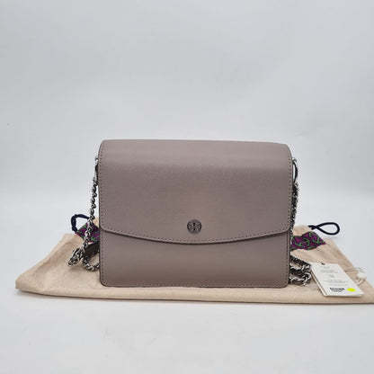 Tory Burch Parker Convertible Crossbody Bag Grey Size 21x8x16