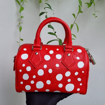 Louis Vuitton x Yayoi Kusama Speedy 20 Red CHIP 2023 Size 20x11x16