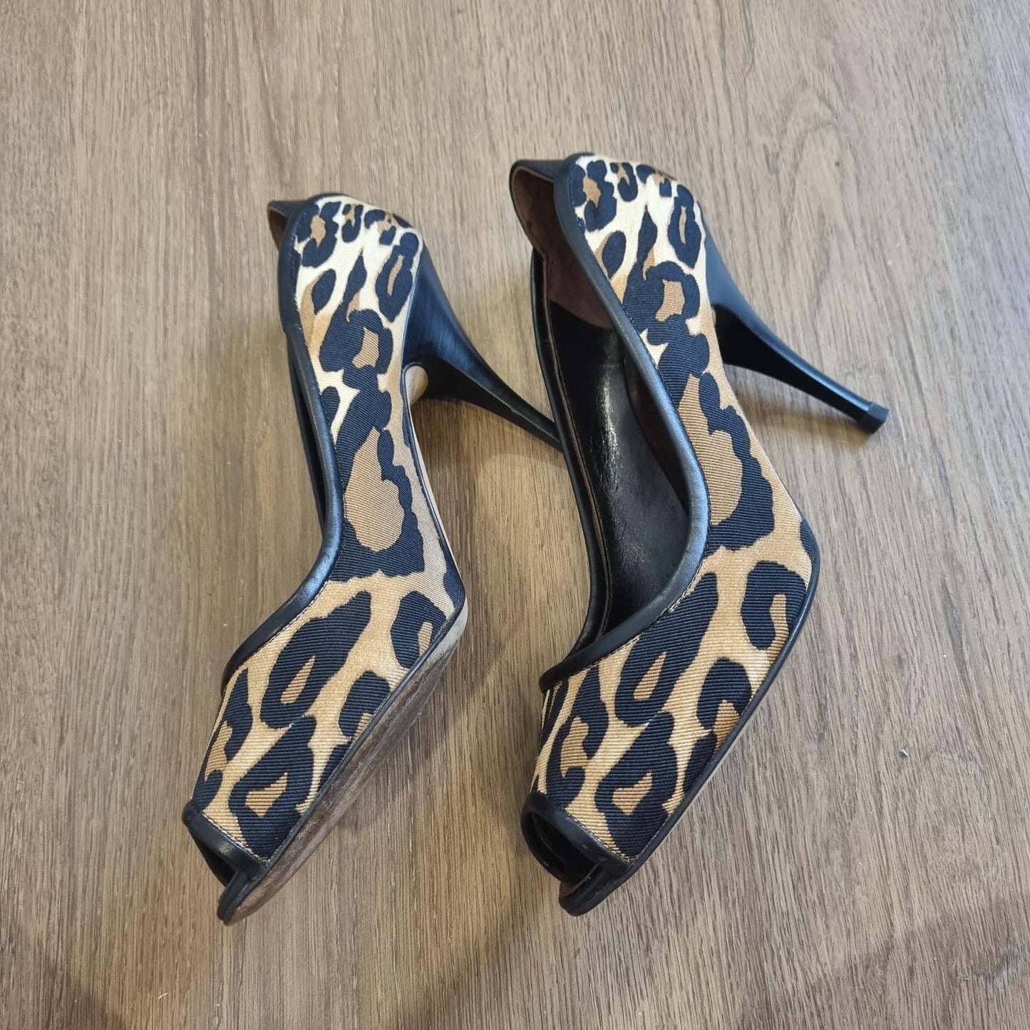 Giuseppe Zanotti Heels Leopard Black Size 38/25 Dari Ujung