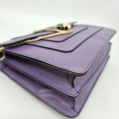 Bvlgari Medium Serpenti Forever Crossbody Bag Purple Size 27x5x20