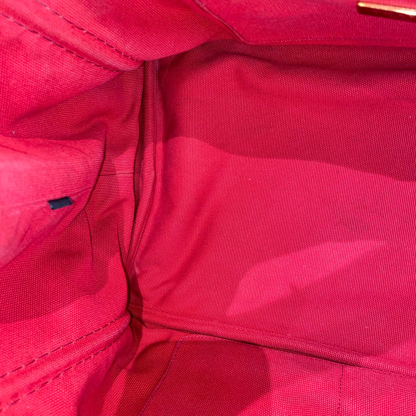 Prada Canapa Shopping Tote Canvas Red Size Size 35x23x22