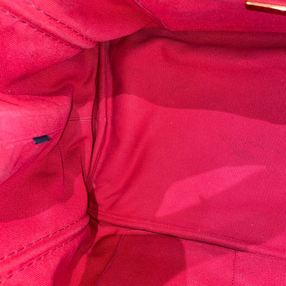 Prada Canapa Shopping Tote Canvas Red Size Size 35x23x22