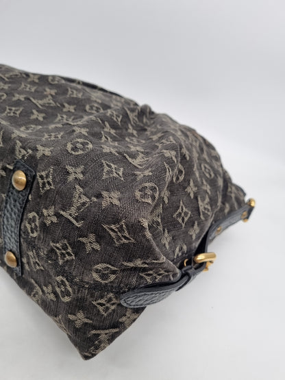 Louis Vuitton Neo Cabby Monogram Black Denim 2008 Size 44x11s35