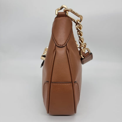 Michael Kors Hally Shoulder Bag Tan Size 29x6x20
