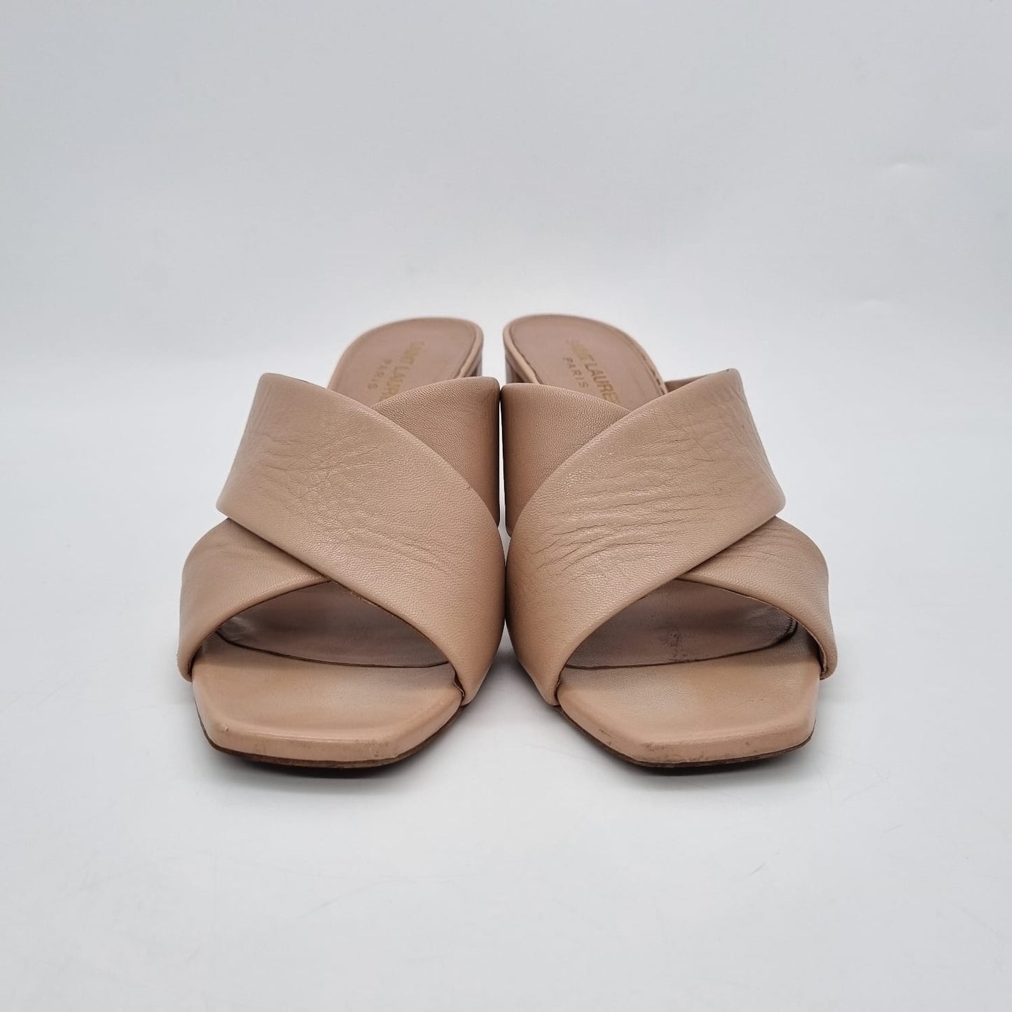 Yves Saint Laurent Lou Lou 70 Mules Sandal Nude Size 38/24